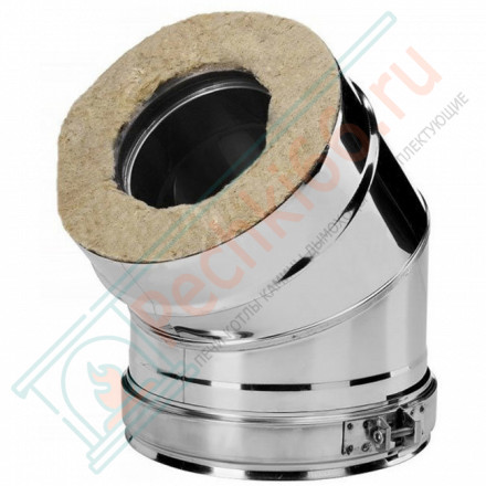 Отвод 30° V50R с изол (AISI-321/0,8-AISI-304/0,5) d-120/220 (Вулкан-Cerablanket)