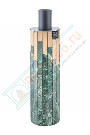 Дымоход - экономайзер Змеевик + Окаменевшее дерево, d-115, L=1000 мм (Feringer)