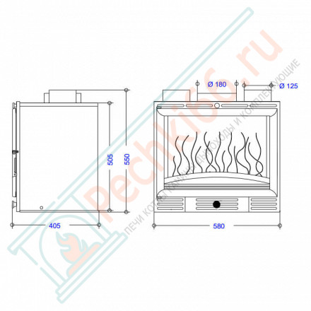 Чугунная топка INVICTA INSERT 600 турбо (INVICTA)