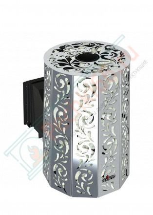 Дровяная банная печь Grill'D Violet Steel Long Window Max (Камень колотый 100 кг)