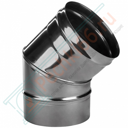 Отвод 45° без изол (НЕРЖ-321/0,8) d-250 (Дымок-Lux)