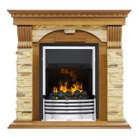 Электрокаминокомплект Dublin - Дуб / Сланец с очагом Flagstaff