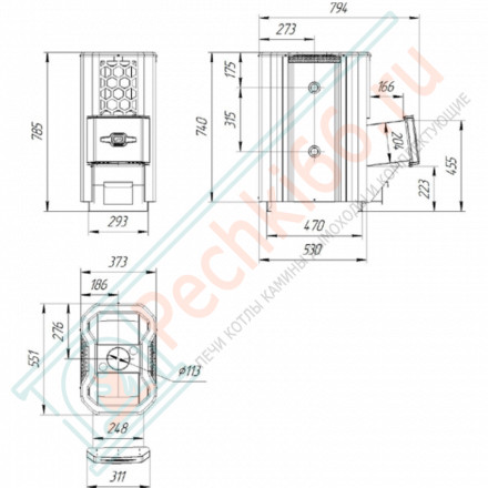 Печь для бани Сахара-16 ЛРК (2.0) (Теплодар)