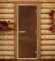 Дверь для бани и сауны Престиж лайт бронза матовая, 1900х700 по коробке (DoorWood) в Кургане