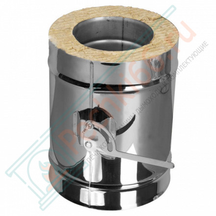 Задвижка повортная с механизмом фиксации V50R с изол (AISI-321/0,8-AISI-304/0,5) d-150/250 (Вулкан-Cerablanket)