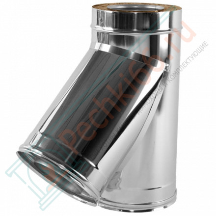 Тройник 45° V50R с изол (AISI-321/0,8-AISI-304/0,5) d-150/250 (Вулкан-Cerablanket)