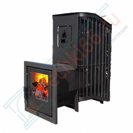 Банная печь Терма Каменка удлиненная топка, панорама (Варвара)