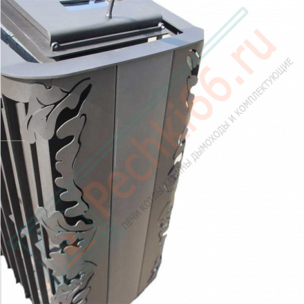 Банная печь Терма Каменка удлиненная топка, панорама (Варвара)