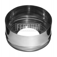 Заглушка с отверстием внутреняя (НЕРЖ-430/0,5) d-120/200 (Феррум)