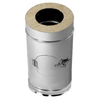 Труба V50R с лючком ревизии с изол L=500 (AISI-321/0,8-AISI-304/0,5) d-200/300 (Вулкан-Cerablanket)