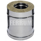 Сэндвич труба для дымохода L=0,25м (НЕРЖ-430/0,8-ОЦИНК/0,5) d-150/210 (Ferrum HF-Z)