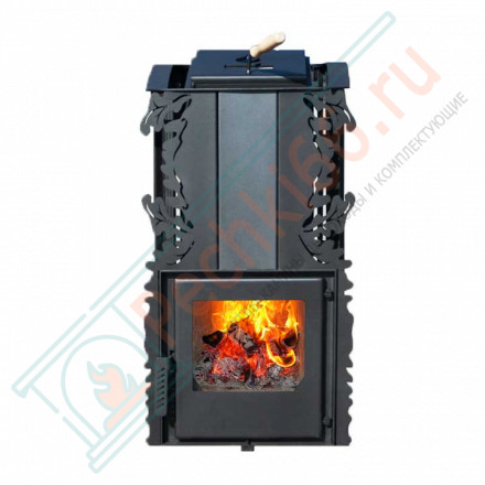 Печь банная Терма Каменка укороченная топка, панорама (Варвара)
