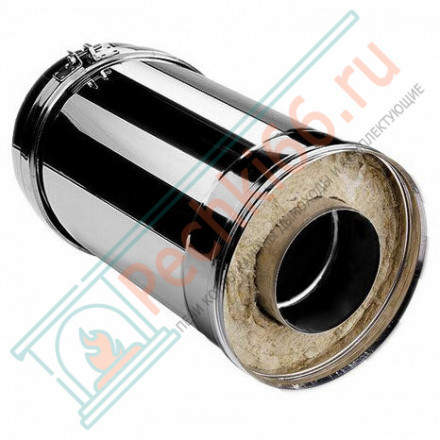 Сэндвич труба V50R с изол L=250 (AISI-321/0,5-ОЦИНК-RAL/0,5) d-130/230 (Вулкан)