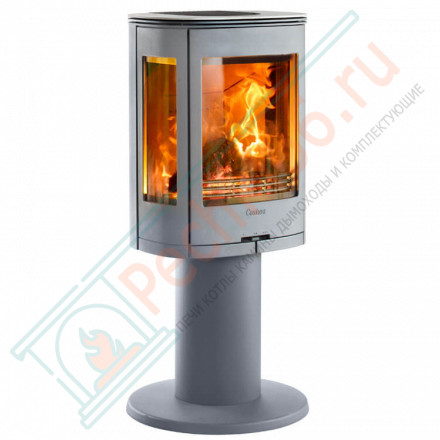 Печь-камин 880:5 Style, верх нержавеющая сталь, шлифовка, цвет серый (Contura)