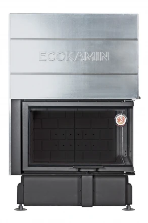 Топка Дельта 800 RB два стекла правая принтинг черный шамот (Экокамин)