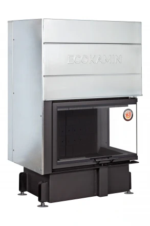 Топка Дельта 800 RB два стекла правая принтинг черный шамот (Экокамин)