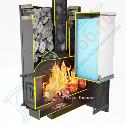 Печь банная Емельяныч - 3 Сeramic, ДТ4, под бак 60 л (Дионис)