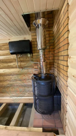 Печь банная ProMetall Атмосфера L сетка под ключ (монтаж 08.2023)