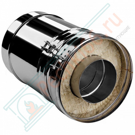 Труба V50R телескопическая с изол L=260-380 (AISI-321/0,8-AISI-304/0,5) d-150/250 (Вулкан-Cerablanket)