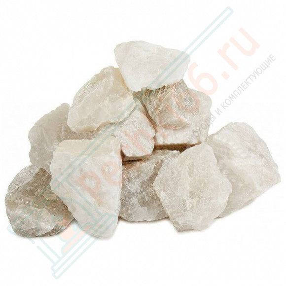 Камень для бани Кварц белый колотый 10 кг (Россия) в Кургане