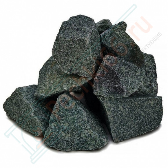 Камень для бани Пироксенит "Черный принц" колотый средний, м/р Хакасия (коробка), 10 кг в Кургане