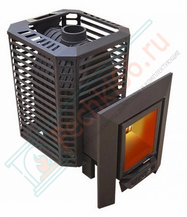 Печь для бани Пегас-26 Next сетка, дверца со стеклом, закрытая каменка Премиум (Pegas)